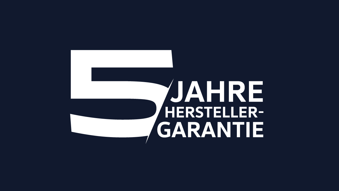 5 Jahre Herstellergarantie