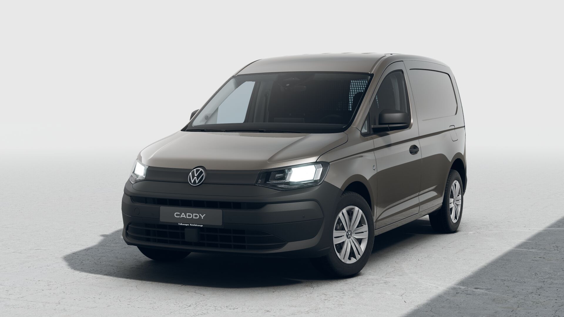 Caddy Cargo Grau Braun Metallic seitliche Frontansicht