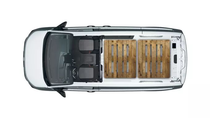 VW Transporter Kastenwagen mit 2 Sitzen und Platz für zwei Euro 3 Paletten