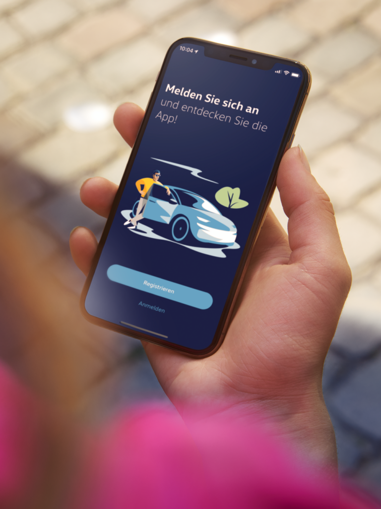 Anmeldefenster der VW We Connect App