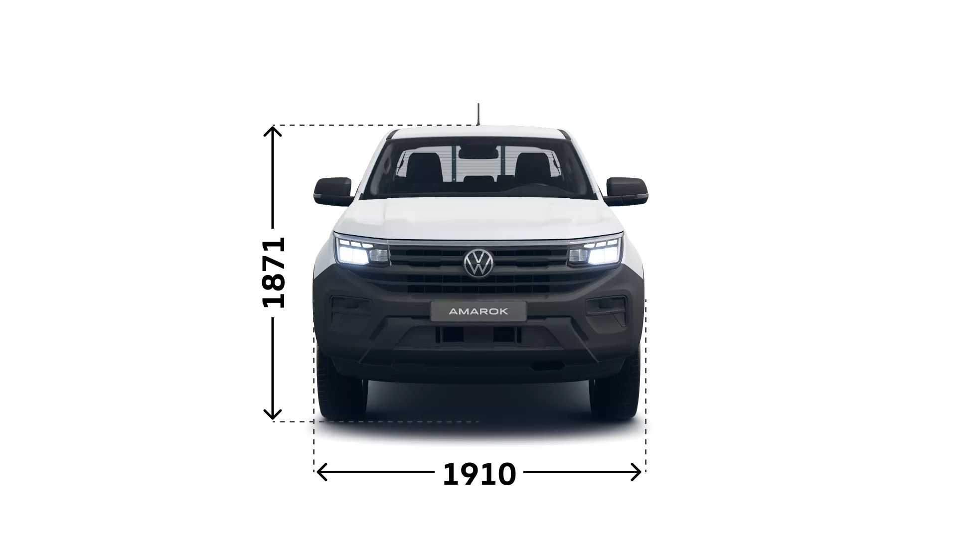 Die Abmessungen (Höhe und Breite) des VW Amarok