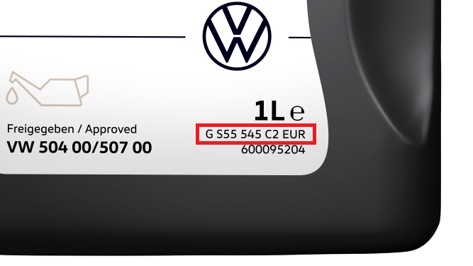 VW Motoröl Longlife III FE Ausschnitt Herstellernummer