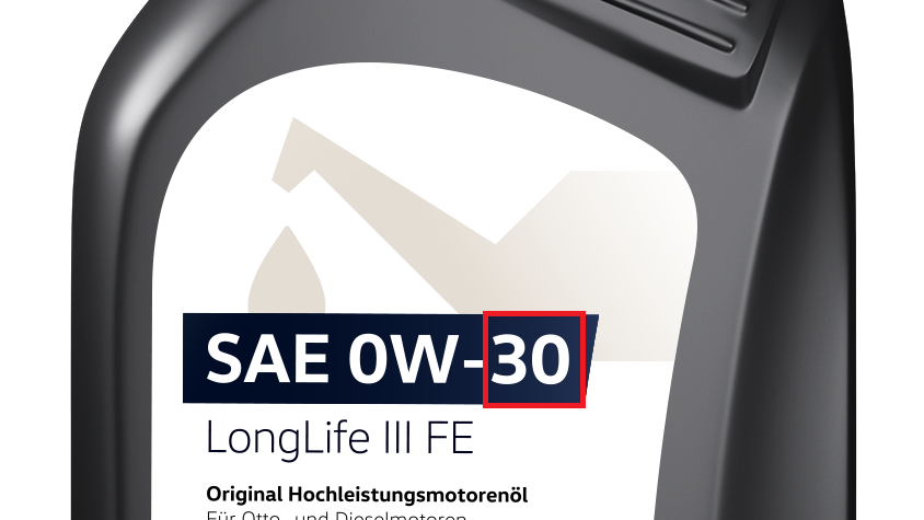 VW Motoröl Longlife III FE Ausschnitt Zahl nach W