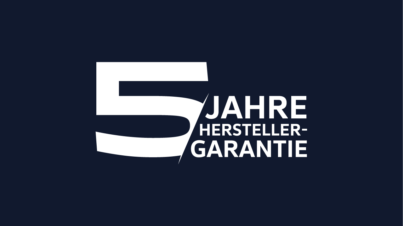 5 Jahre Herstellergarantie