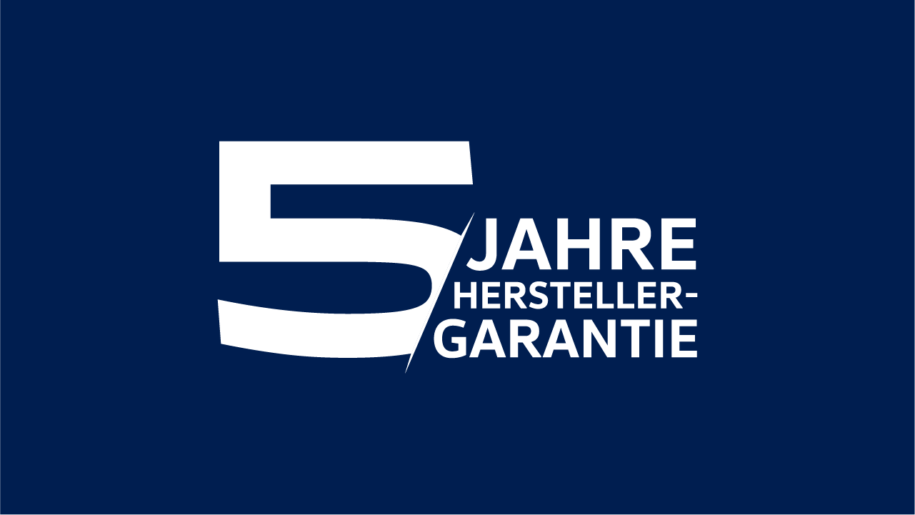 5 Jahre Herstellergarantie