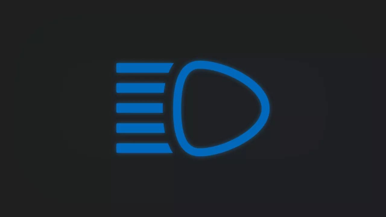 Blaue Kontrollleuchte Fernlicht