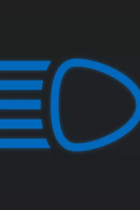 Blaue Kontrollleuchte Fernlicht