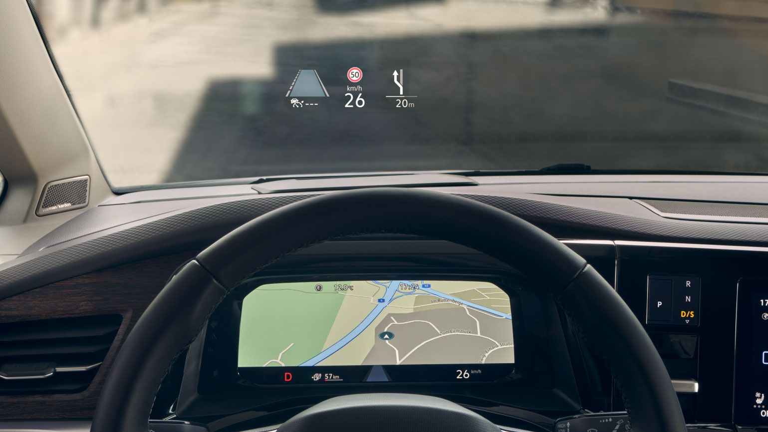 Ansicht des Volkswagen Navigationssystems