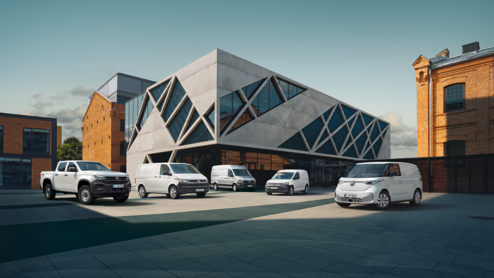 VW Nutzfahrzeuge Range, Fahrzeuge in weiß