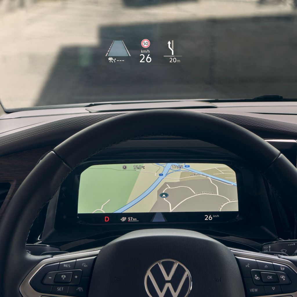 Ansicht des Volkswagen Navigationssystems