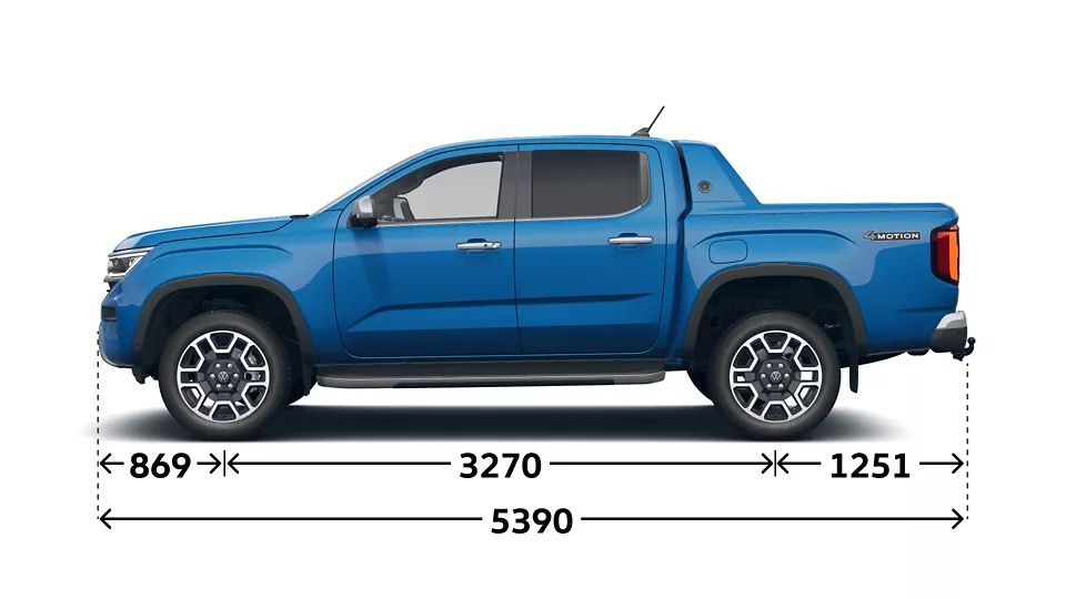 VW Amarok Aventura Länge und äußeren Abmessungen 