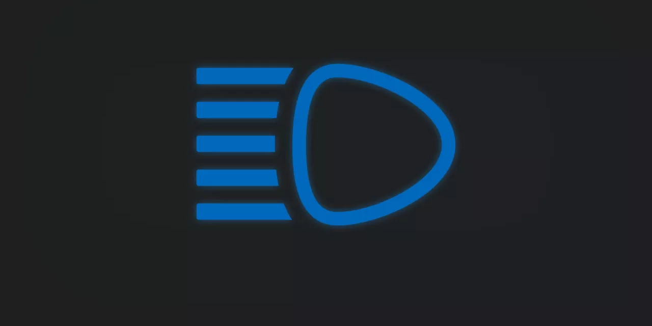 Blaue Kontrollleuchte Fernlicht