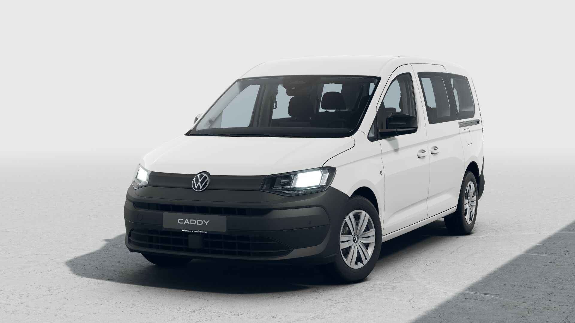 Volkswagen Caddy Trend Maxi weiß seitliche Frontansicht
