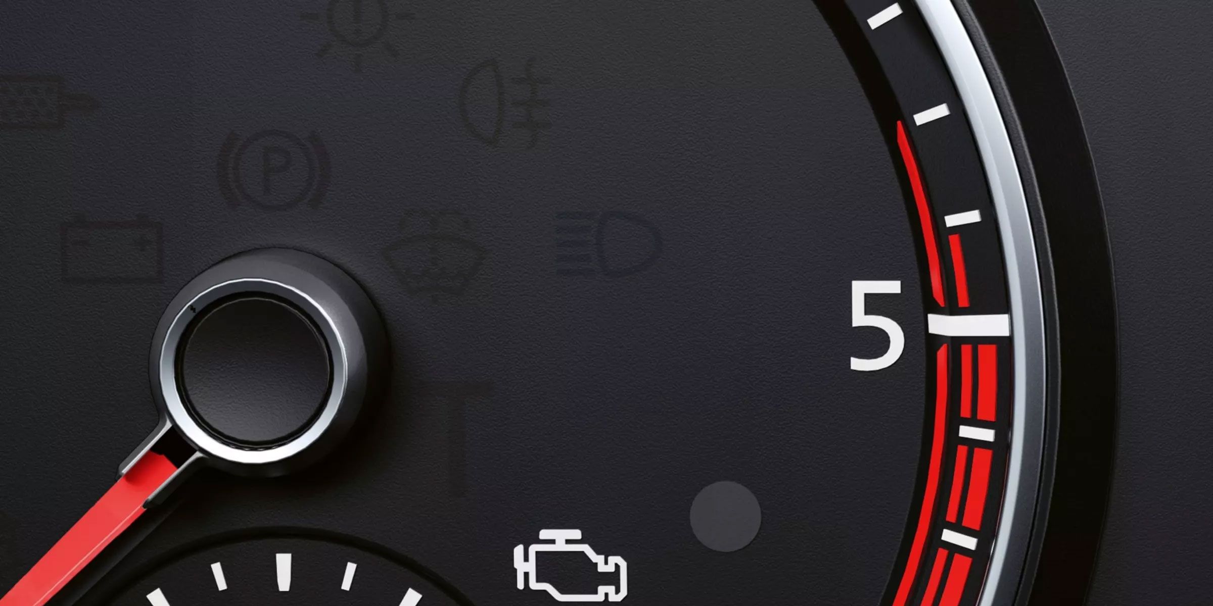 Weiße Kontrollleuchte auf der Instrumentenanzeige eines Volkswagen Nutzfahrzeugs.